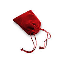 Bolsa para dados de gamuza (grande): roja