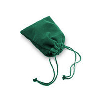 Bolsa para dados de gamuza (grande): verde