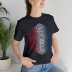 Red, White, and Blue Ombre Ornamental Dice Shirt - Army / S