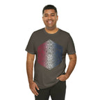 Red, White, and Blue Ombre Ornamental Dice Shirt - Army / S