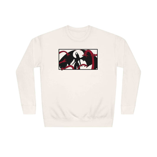 Demon Robin Premium Unisex Anime Crewneck Sweatshirt - Ivory / S