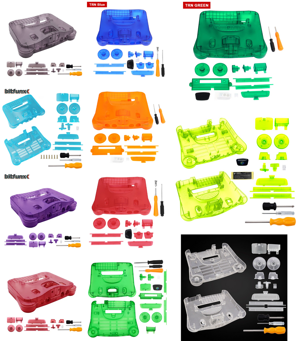 N64 Replacement Translucent Shell Case Housing Nintendo 64