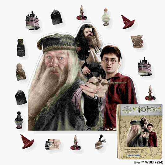 Harry Potter - The Magical Guardians Wooden Jigsaw Puzzle - A4 + Wooden Gift Box