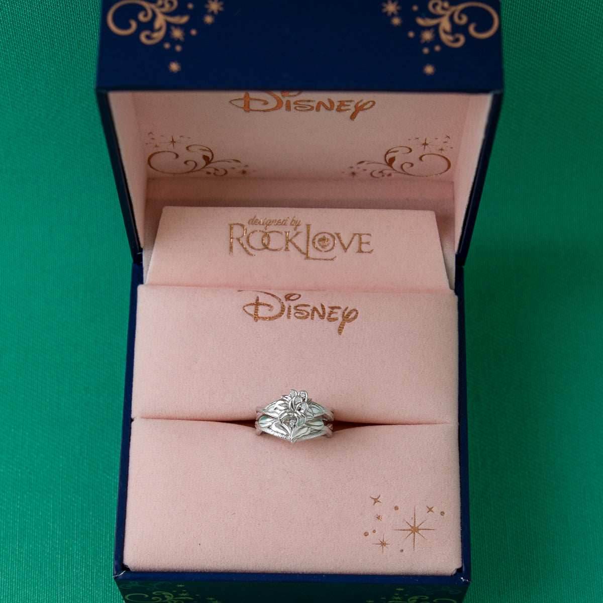 Disney X RockLove DISNEY TANGLED Rapunzel Sundrop Flower Stacker Rings - Yellow Gold Plated / Size 5