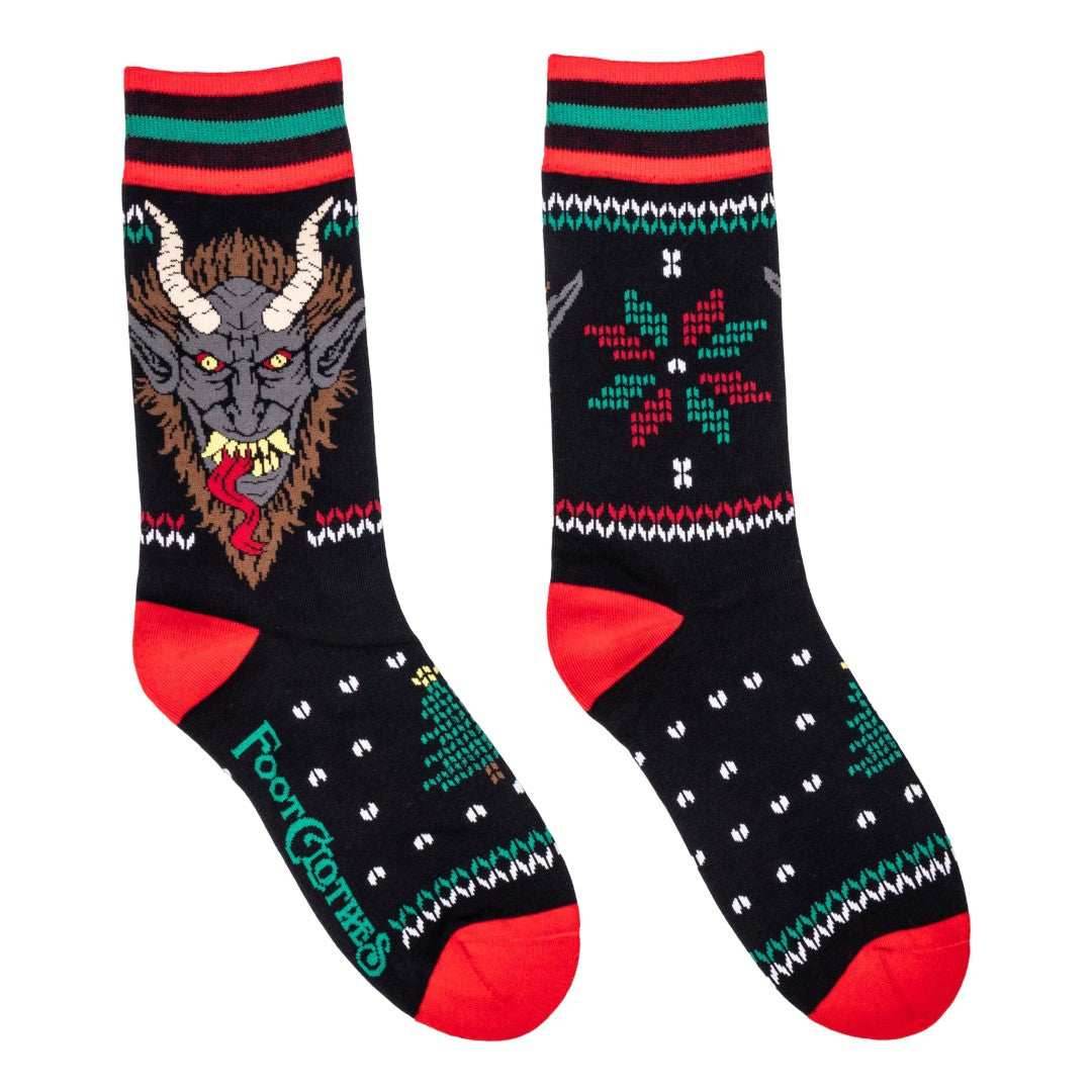 Krampus & Beelzebuck Holiday Crew Sock Pack | 2 Designs - 