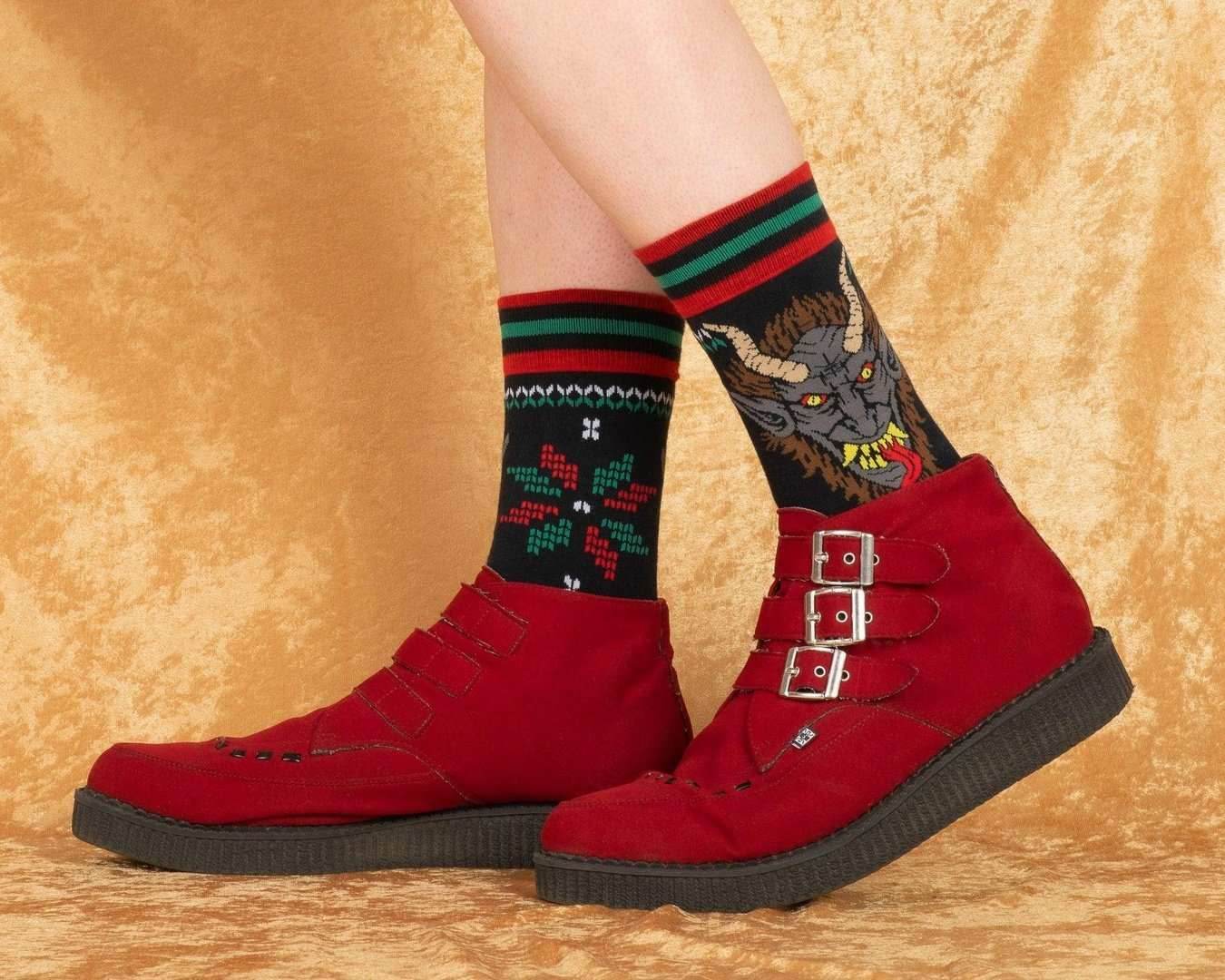 Krampus Sweater Crew Socks - 