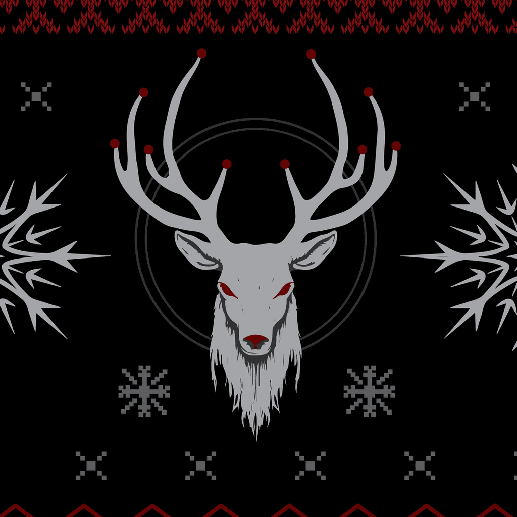 Beelzebuck Ugly Xmas Sweater Crew Socks - 