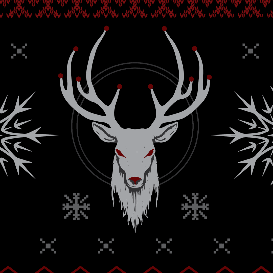 Beelzebuck Ugly Xmas Sweater Crew Socks - 