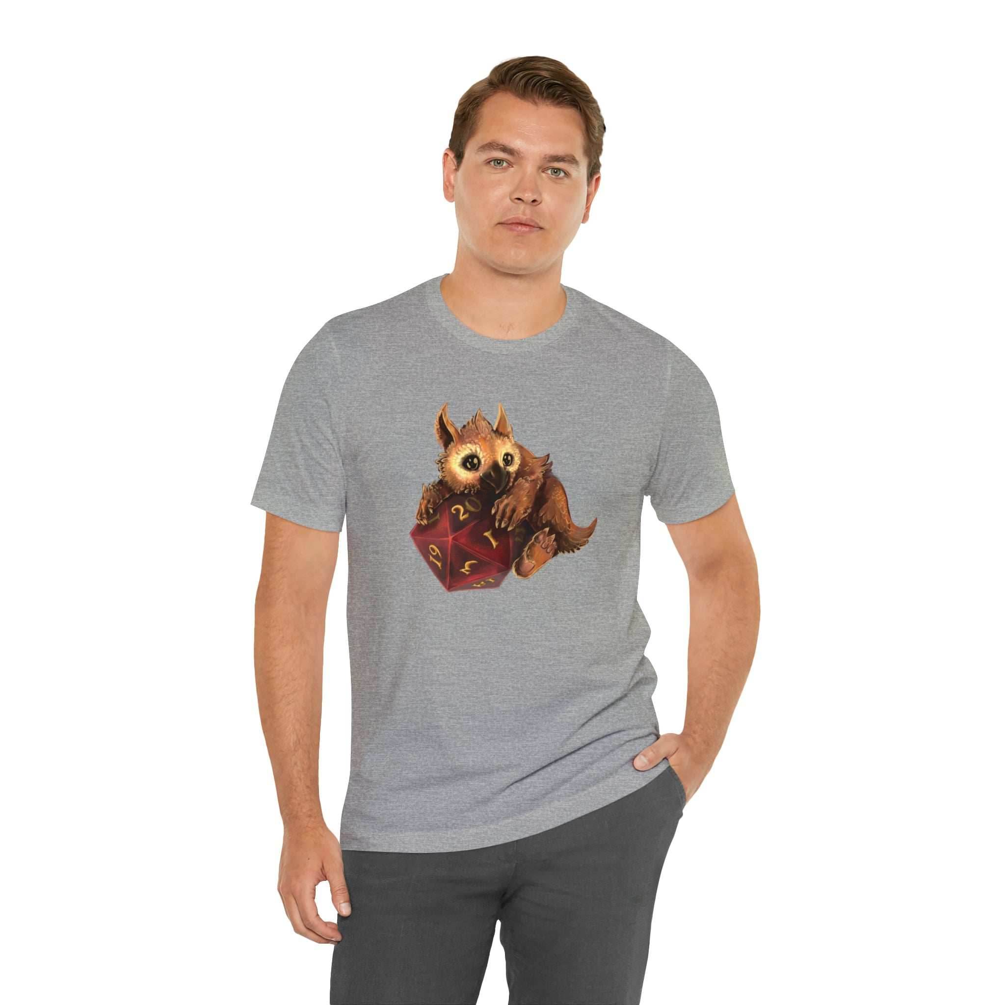 Owliver with High Variance D20 Short Sleeve Tee - Athletic Heather / S