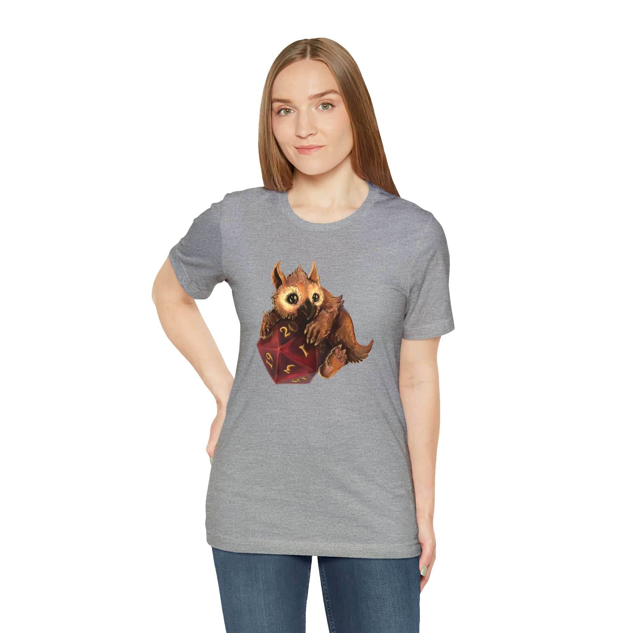 Owliver with High Variance D20 Short Sleeve Tee - Athletic Heather / S