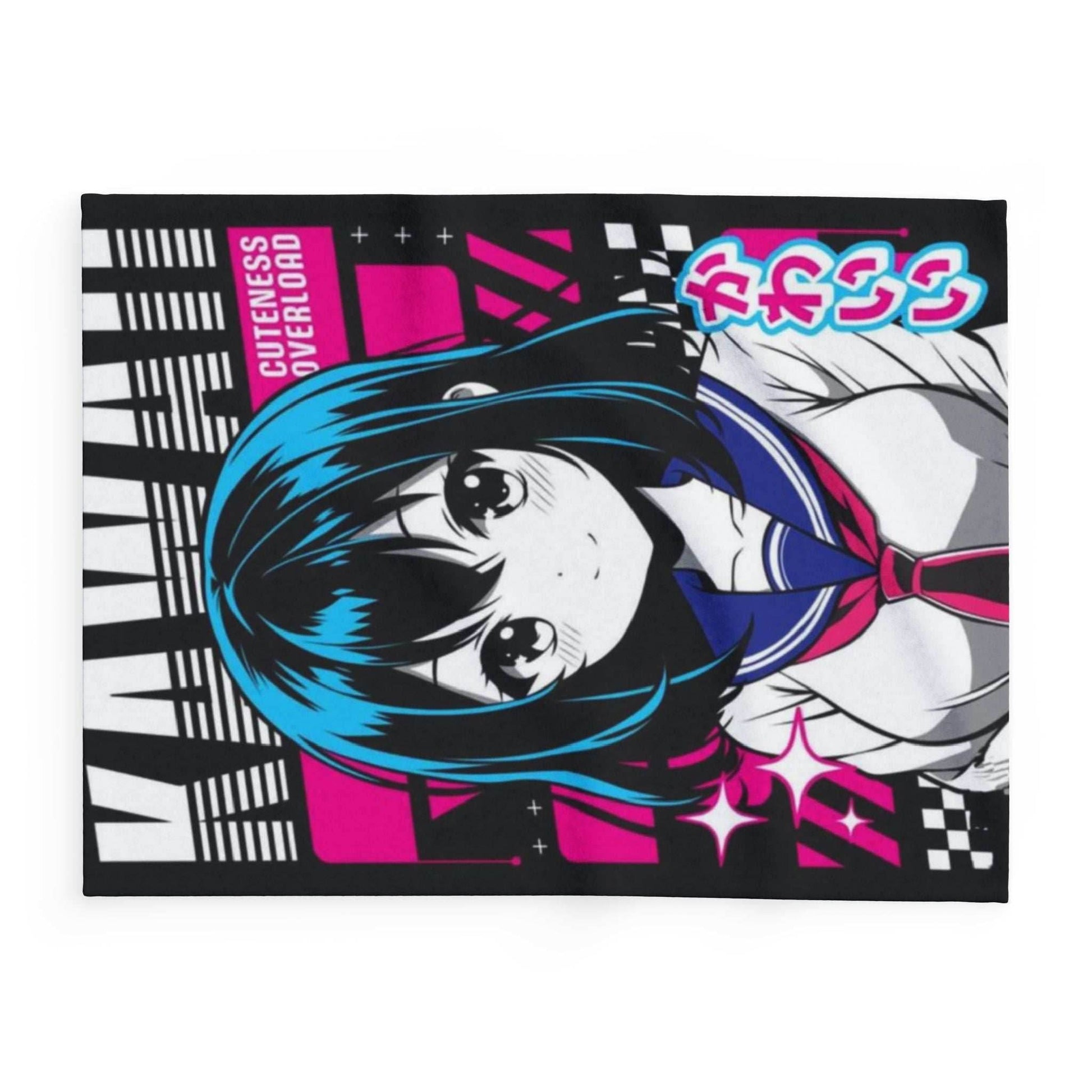 Kawaii Anime Arctic Fleece Blanket, Cozy Throw, Cute Decor, Modern Bedroom, Gift for Fans, Soft Snuggle Blanket - 30'' × 40''