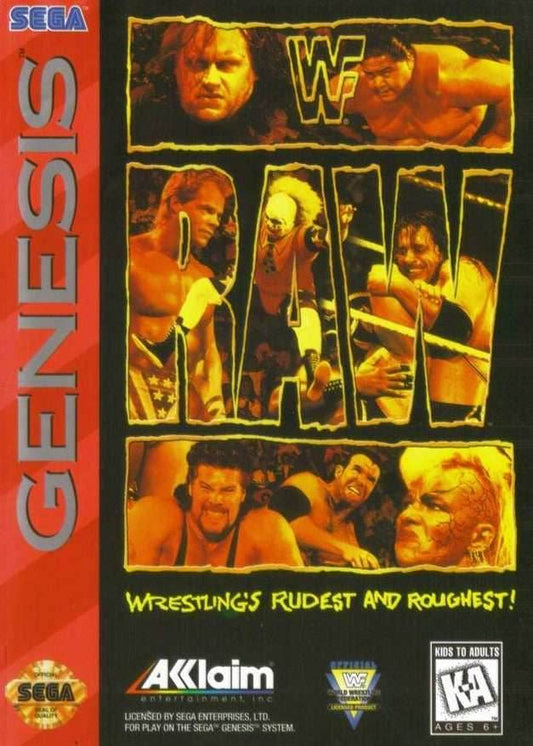 WWF Raw (Sega Genesis) - Game Manual Only