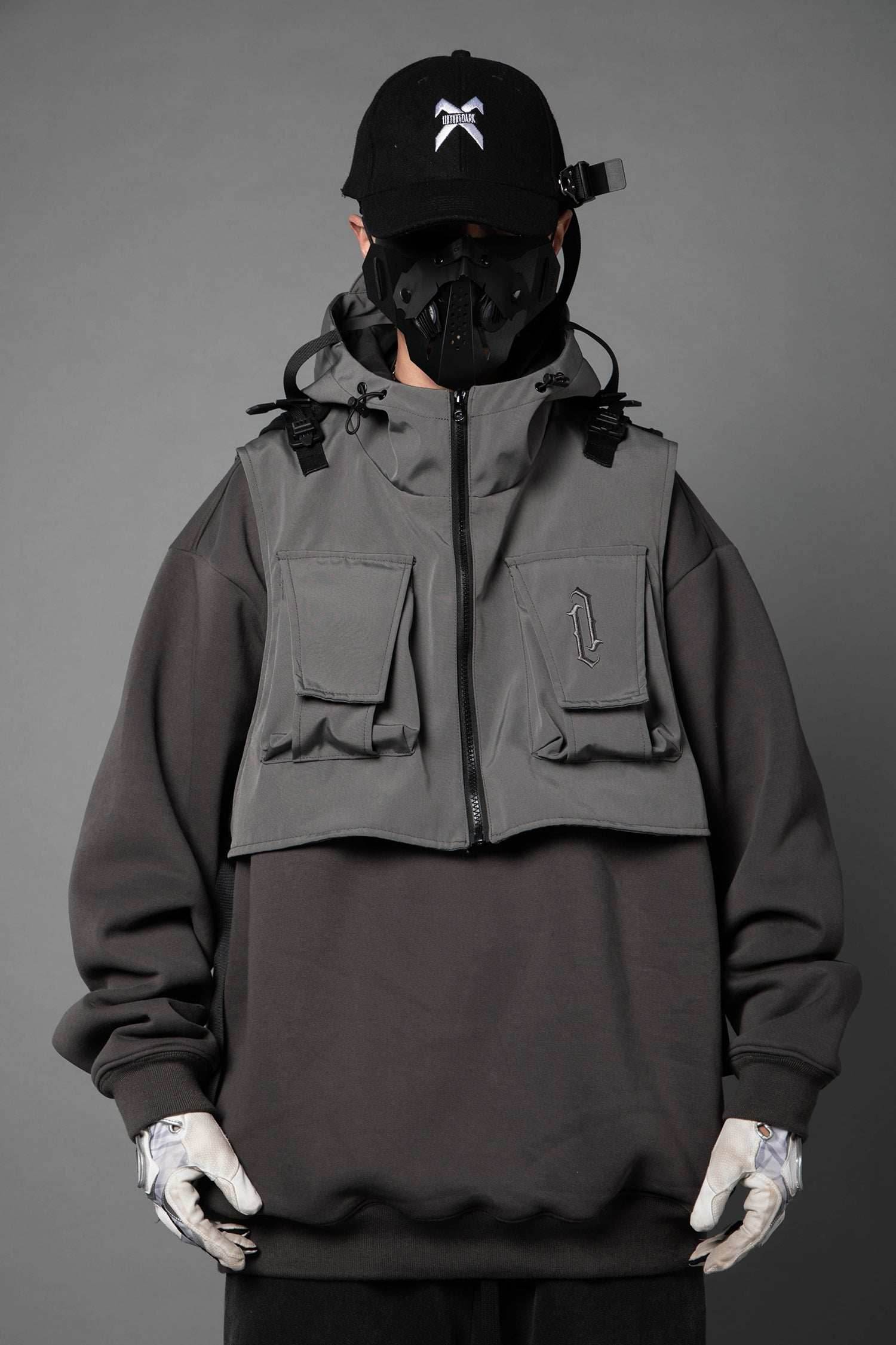 HiH34 Grey Tech Guard Hoodie - Grey / M