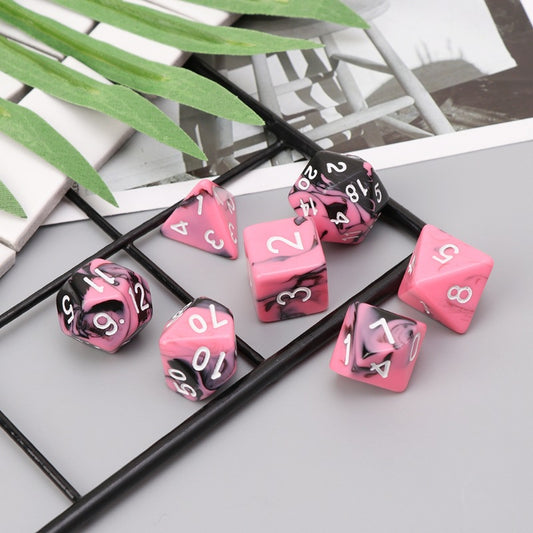 Pink And Black Color Board Game Running Group Multi-sided Digital Dice-DungeonDice1