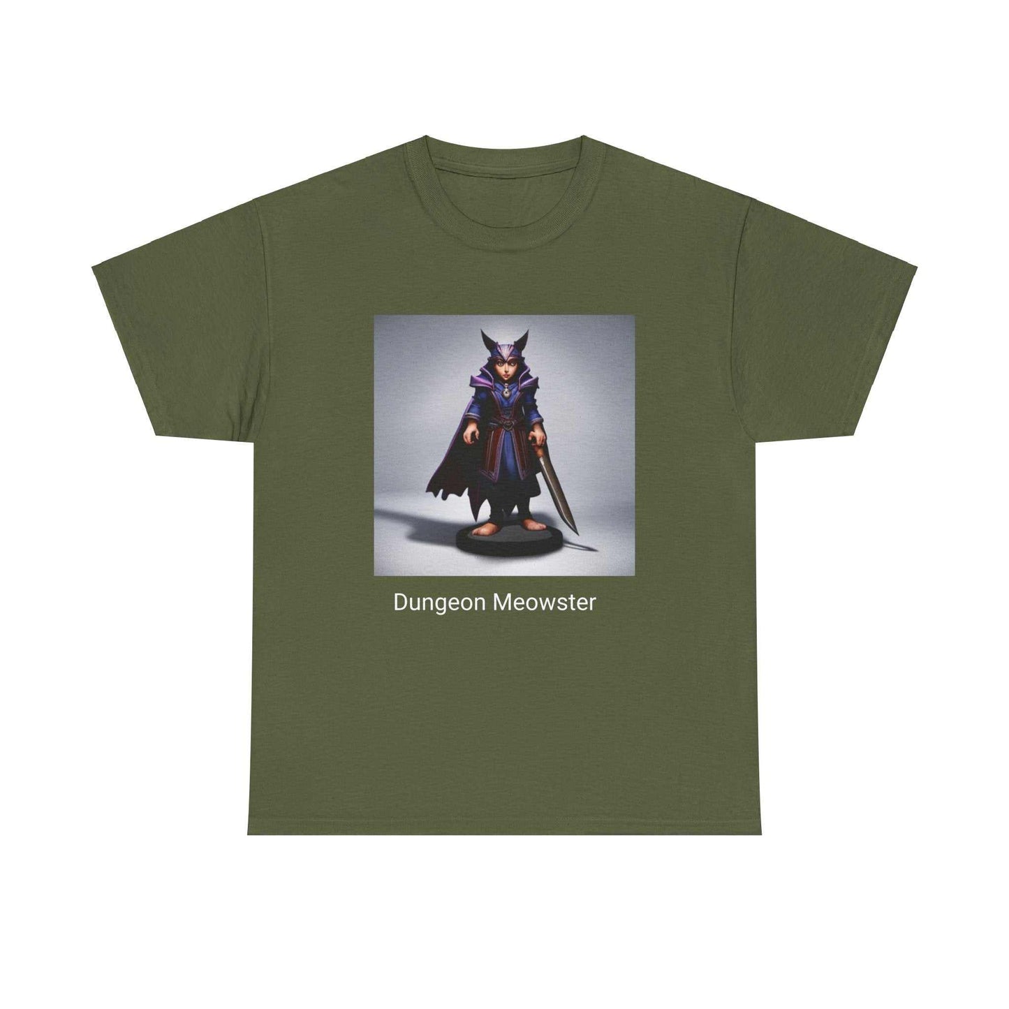 Dungeon Meowster Unisex Heavy Cotton Tee-DungeonDice1