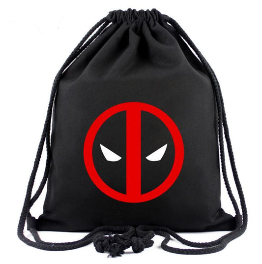 Deadpool X man cartoon backpack Drawstring backpack student bag backpack
