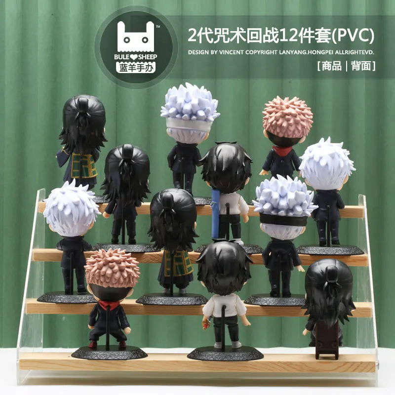 12Pcs/set Cute Jujutsu Kaisen Anime Figurines, Kawaii JJK Figures Toys Collections