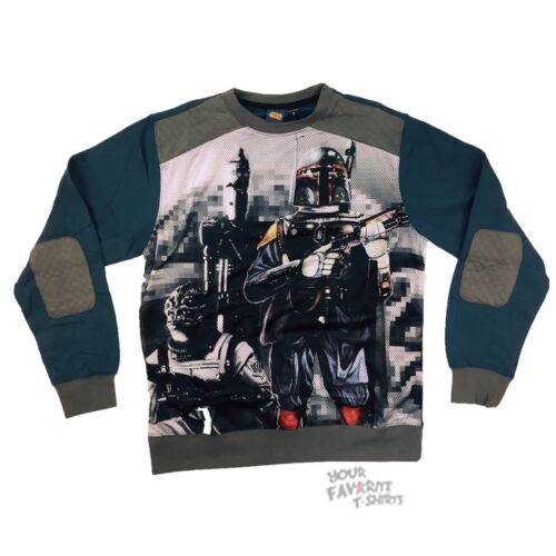 Star Wars Boba Fett Prime Bounty Sublimated Mesh Crew Neck Adult Fleece - S