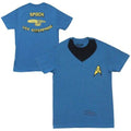 Star Trek Sprock Uniform Uss Enterprise Adult T-Shirt - S