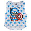 Captain America Kawaii Stars Marvel Comics Junior T-Shirt - S