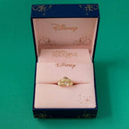 Disney X RockLove DISNEY ALADDIN Jasmine Lotus Stacker Rings - Yellow Gold Plated / Size 5