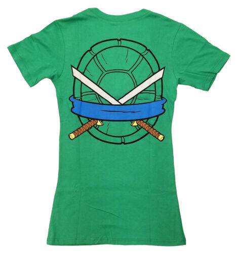 Teenage Mutant Ninja Turtles Leonardo Costume With Mask Junior V Neck T-Shirt - S