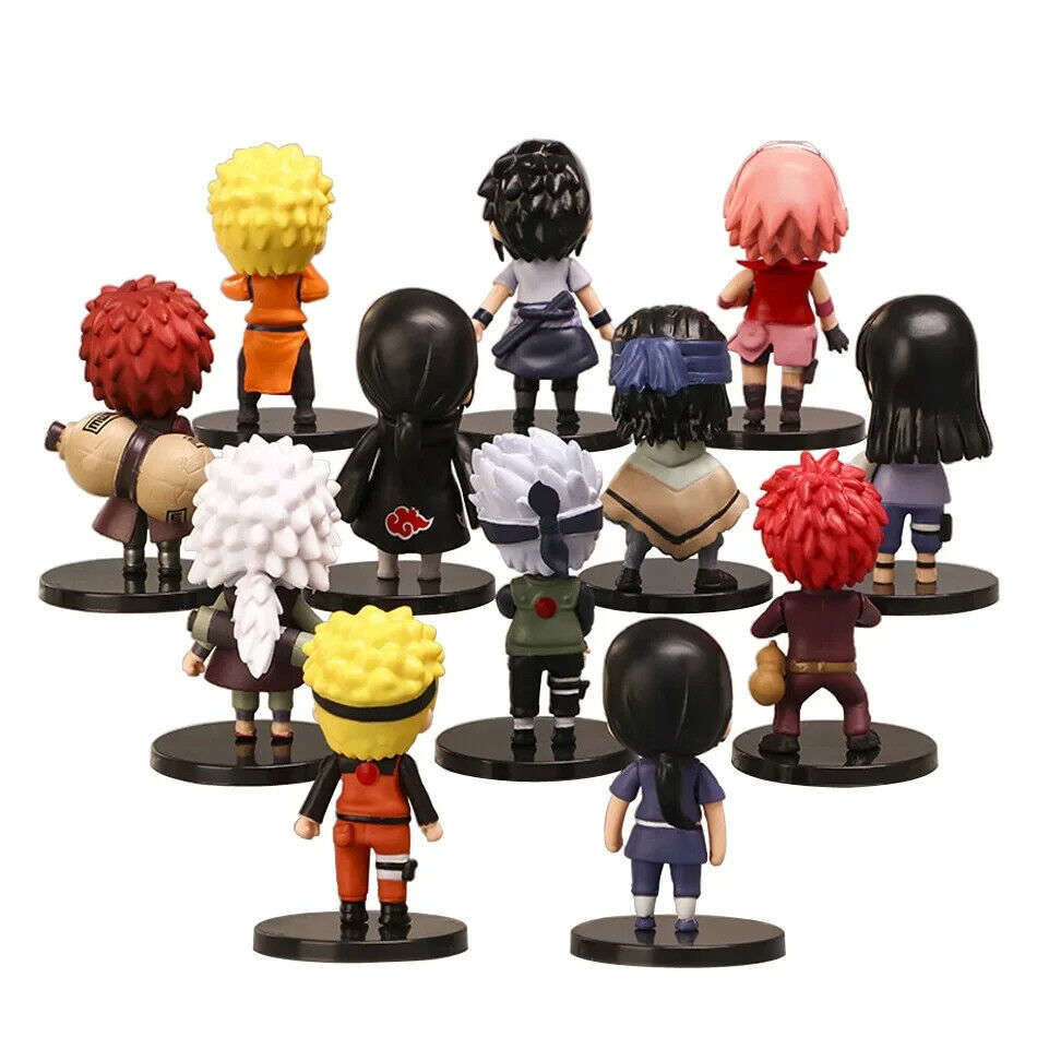 12 pcs set Naruto Shippuden Figurines, Sasuke Itachi Hinata Figure, Anime 3 in