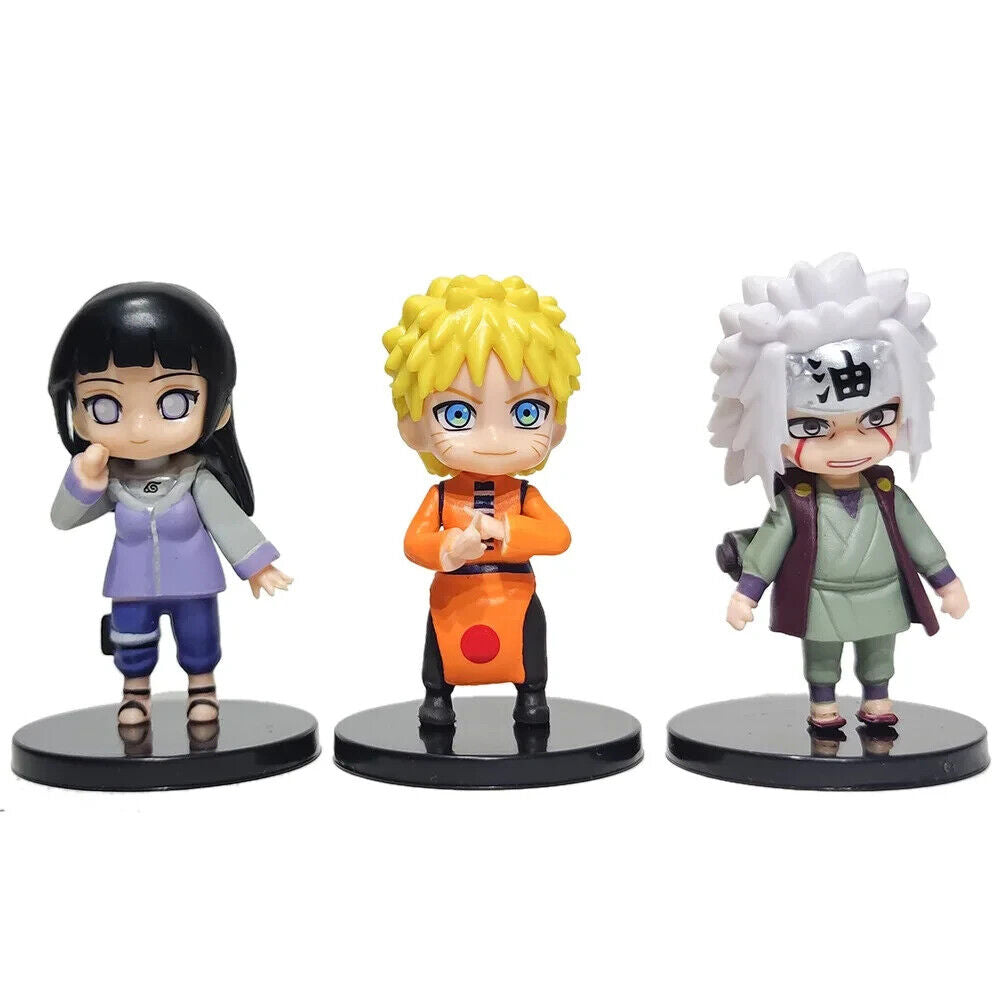 12 pcs set Naruto Shippuden Figurines, Sasuke Itachi Hinata Figure, Anime 3 in
