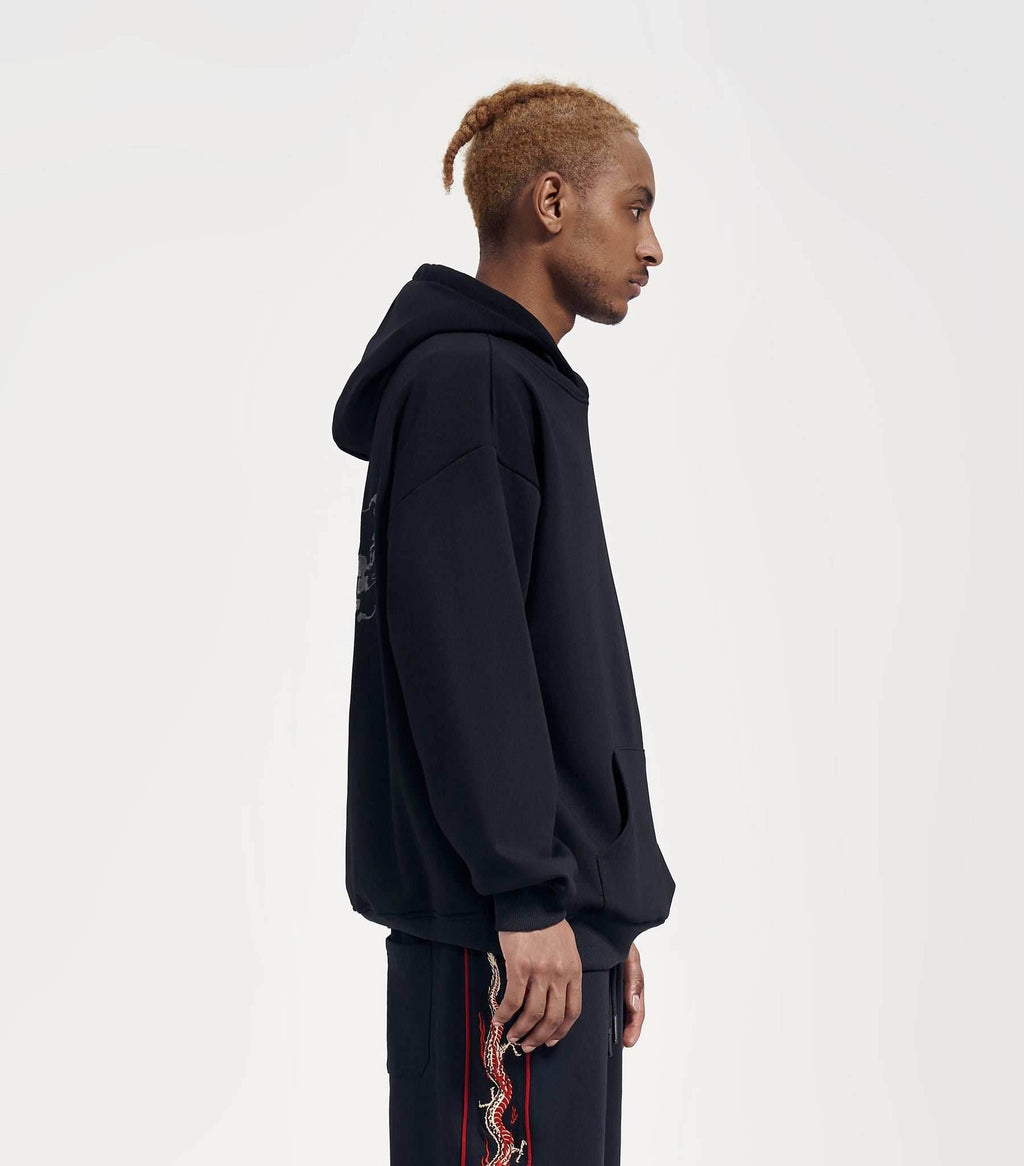 KH9102 Kirin Embroidery Hoodie - Black / S