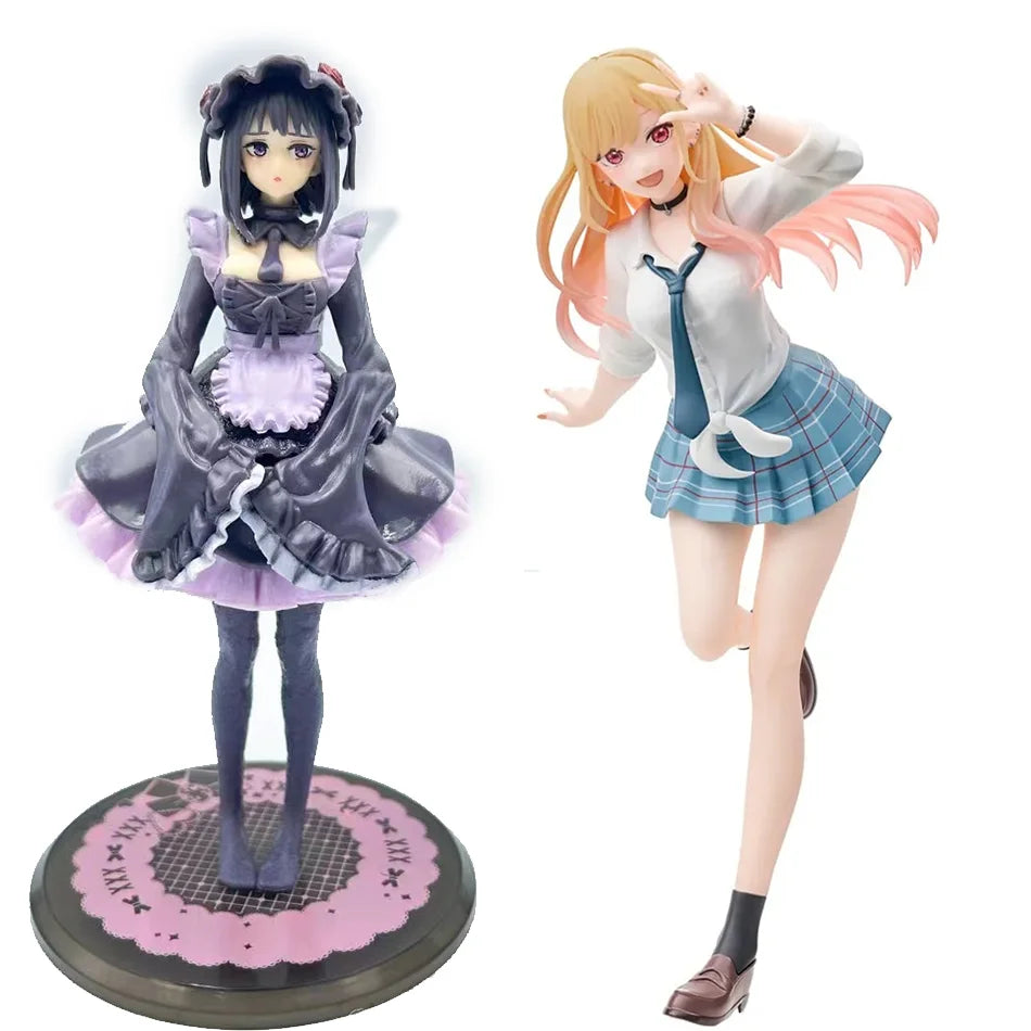 12cm My Dress-Up Darling Anime Figure Black Maid Outfit Kitagawa Marin Action Figure Shizuku Kuroe Figurine Collection Model Toy