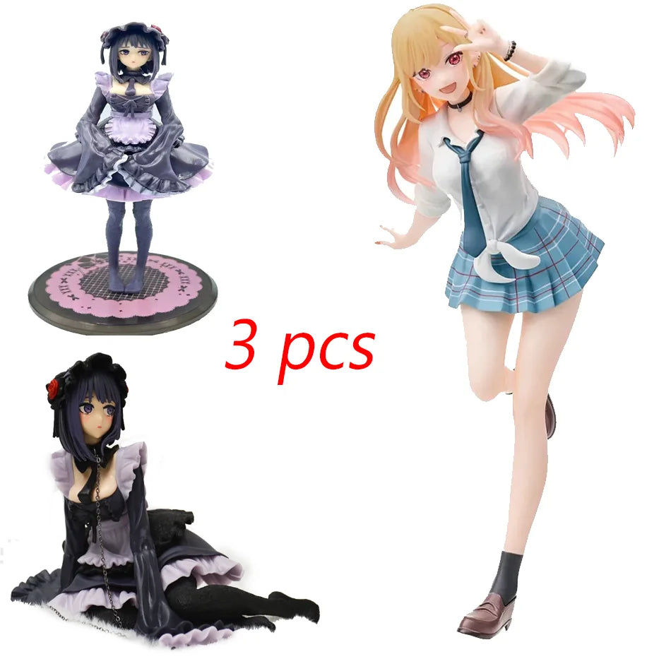 12cm My Dress-Up Darling Anime Figure Black Maid Outfit Kitagawa Marin Action Figure Shizuku Kuroe Figurine Collection Model Toy