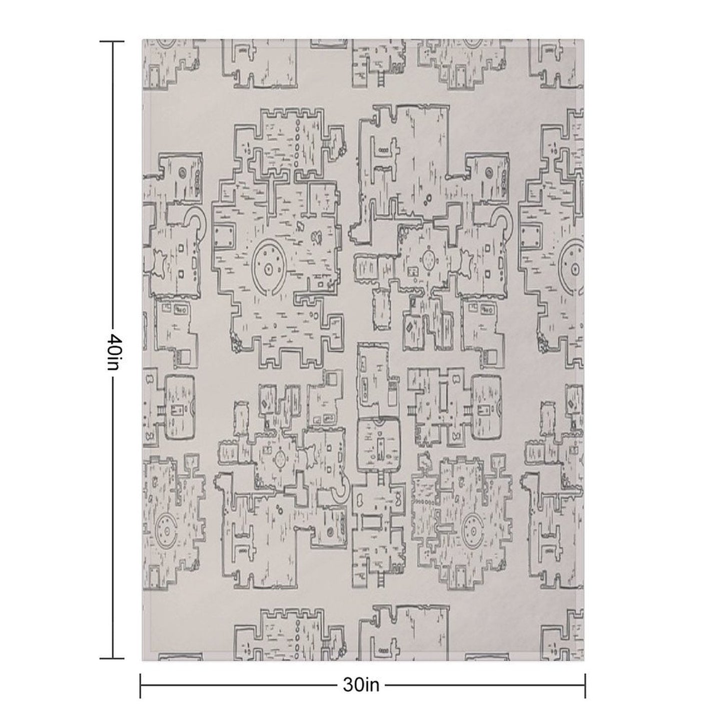 D&D Dungeon Map Throw Blanket