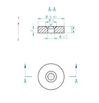 20pcs 12mm x 3mm (Approximately 1/2" x 1/8") Countersunk Ring Magnets