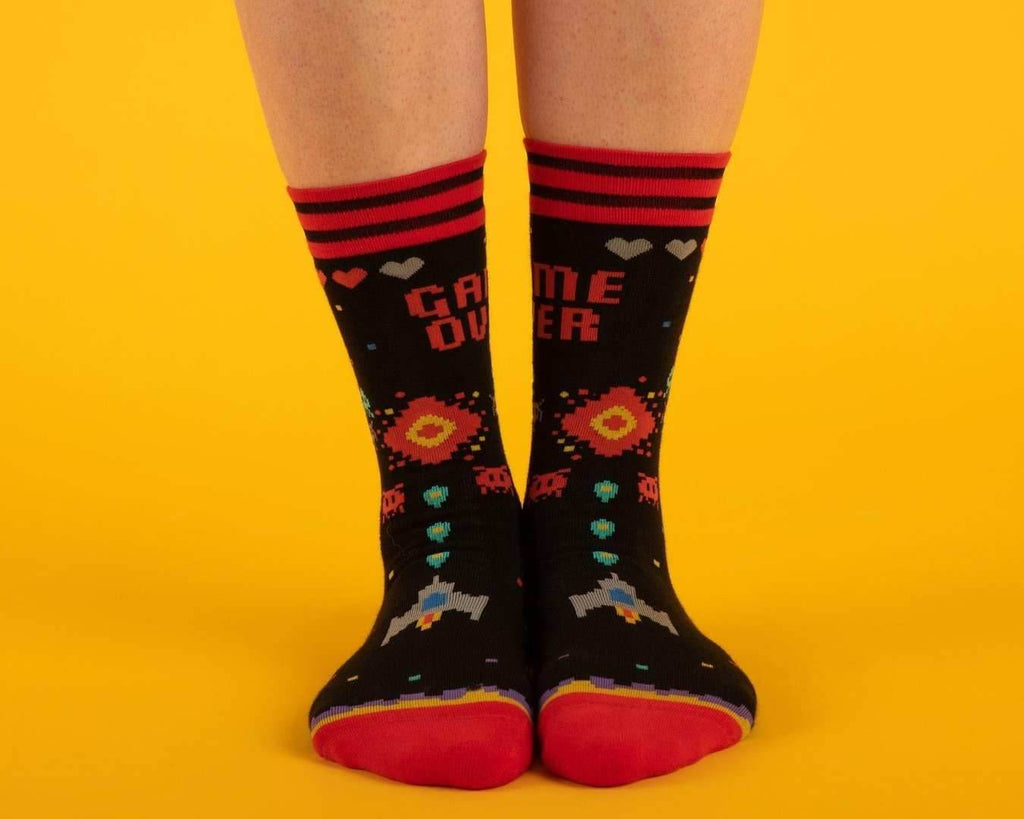 Game Over 80s Video Game Crew Socks - 