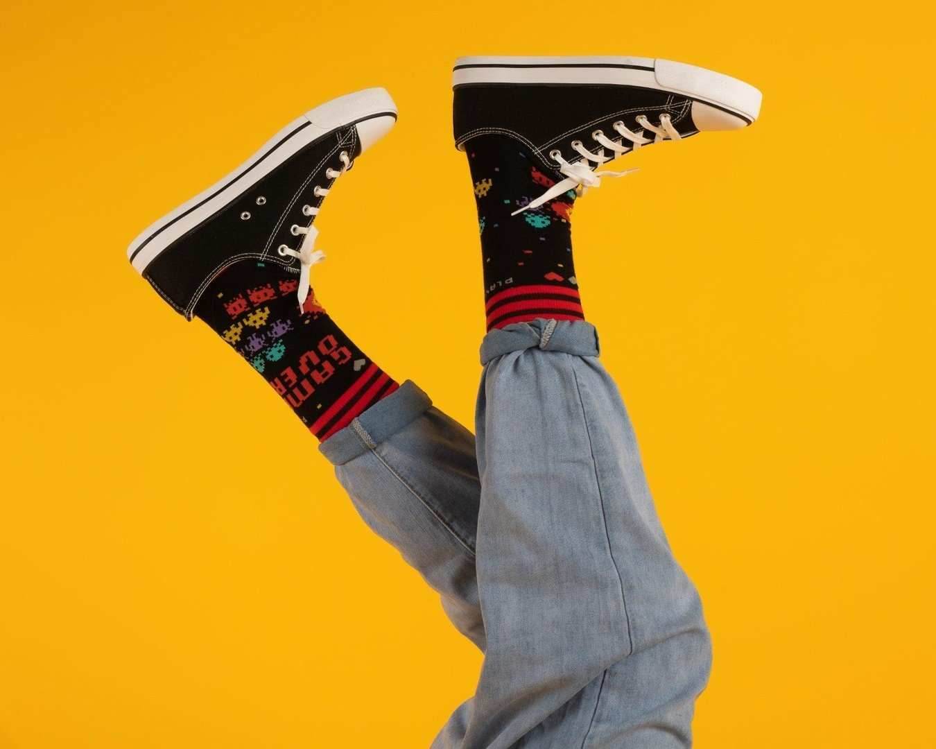 Game Over 80s Video Game Crew Socks - 