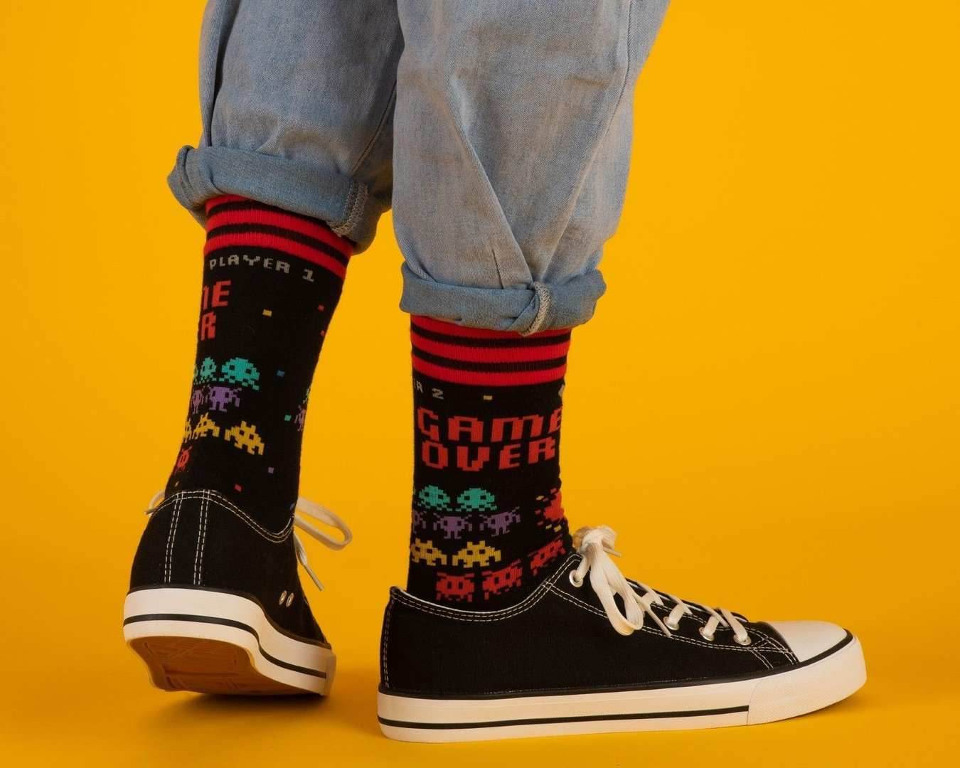Game Over 80s Video Game Crew Socks - 