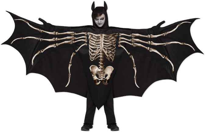 Wicked Winged Bat Skeleton Wing Cape Boys Costume