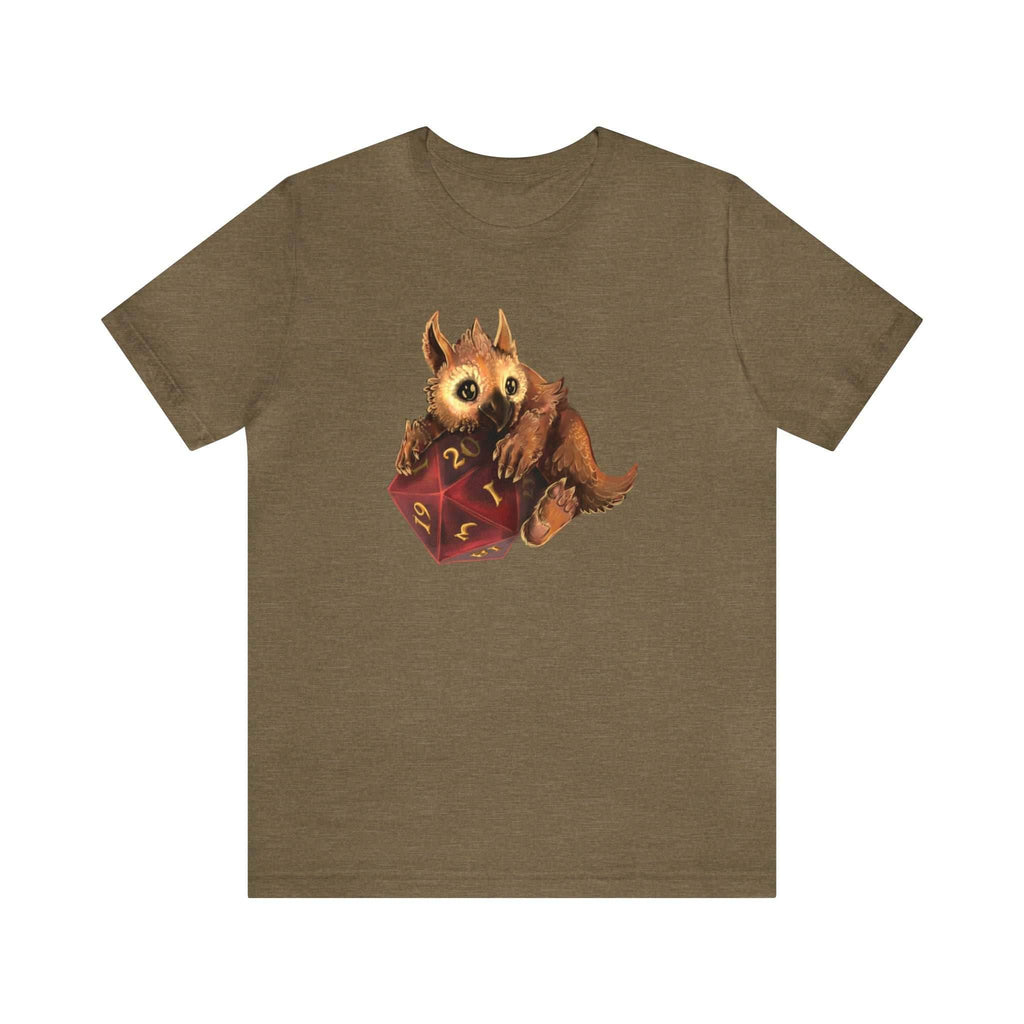 Owliver with High Variance D20 Short Sleeve Tee - Heather Olive / M