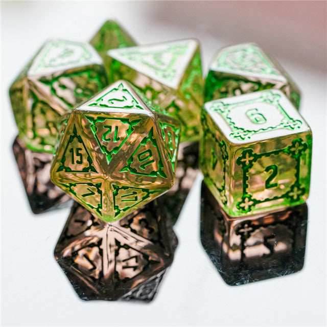(Green) Huge Castle Dice (D6:25mm) 7-Dice - 
