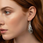 Celtic Triskel Marcasite Earrings