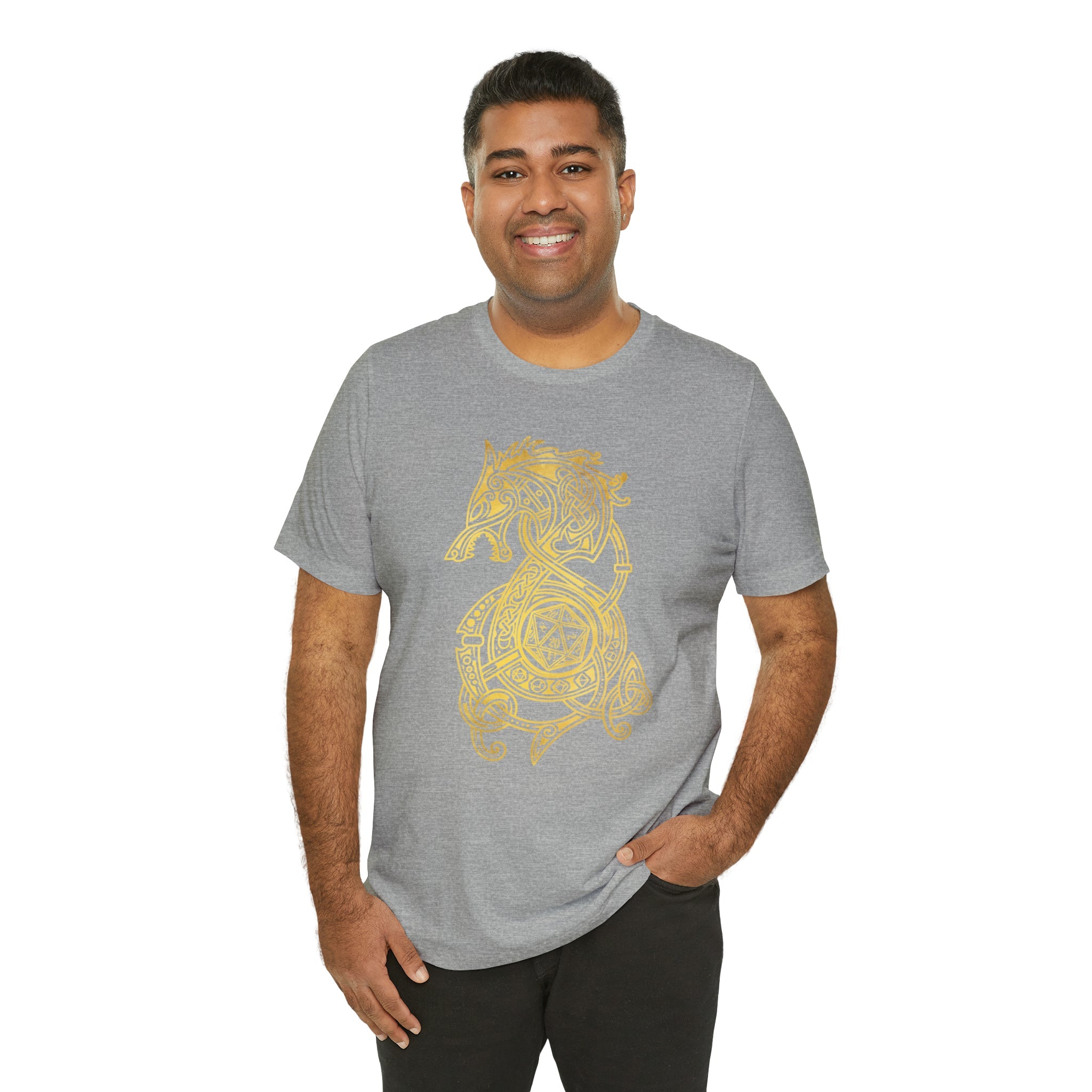Golden Celtic Dice Dragon Shirt