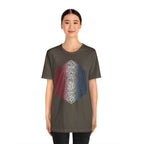 Red, White, and Blue Ombre Ornamental Dice Shirt - Army / S