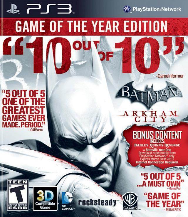 Batman: Arkham City Game Of The Year Edition (Playstation 3) - Game Manual Only