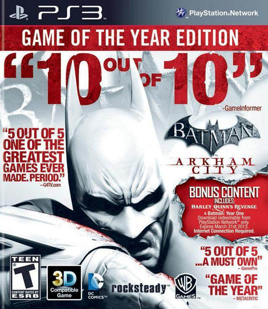 Batman: Arkham City Game Of The Year Edition (Playstation 3) - Game Manual Only