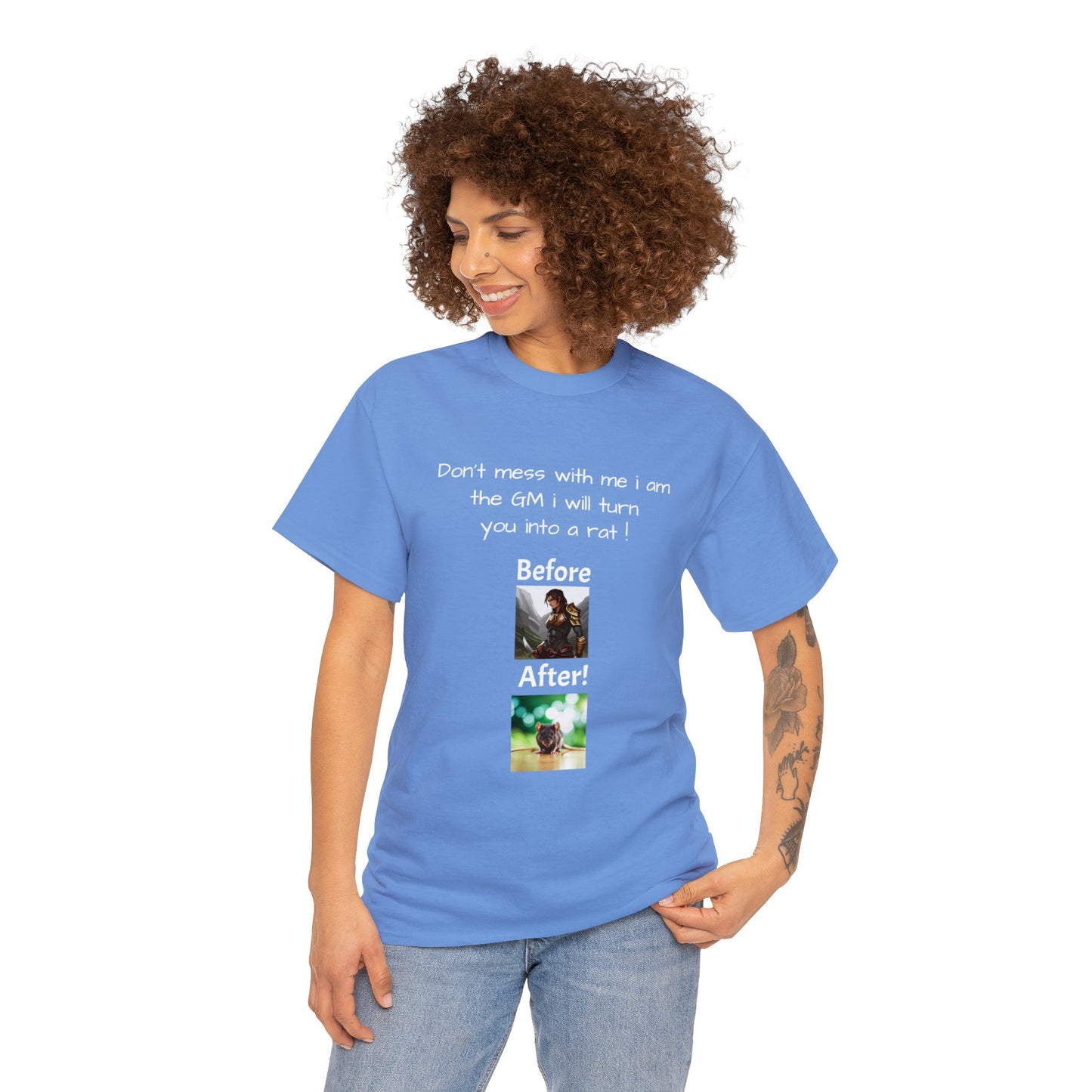 I am the GM i turn u into a rat Unisex Heavy Cotton Tee-DungeonDice1