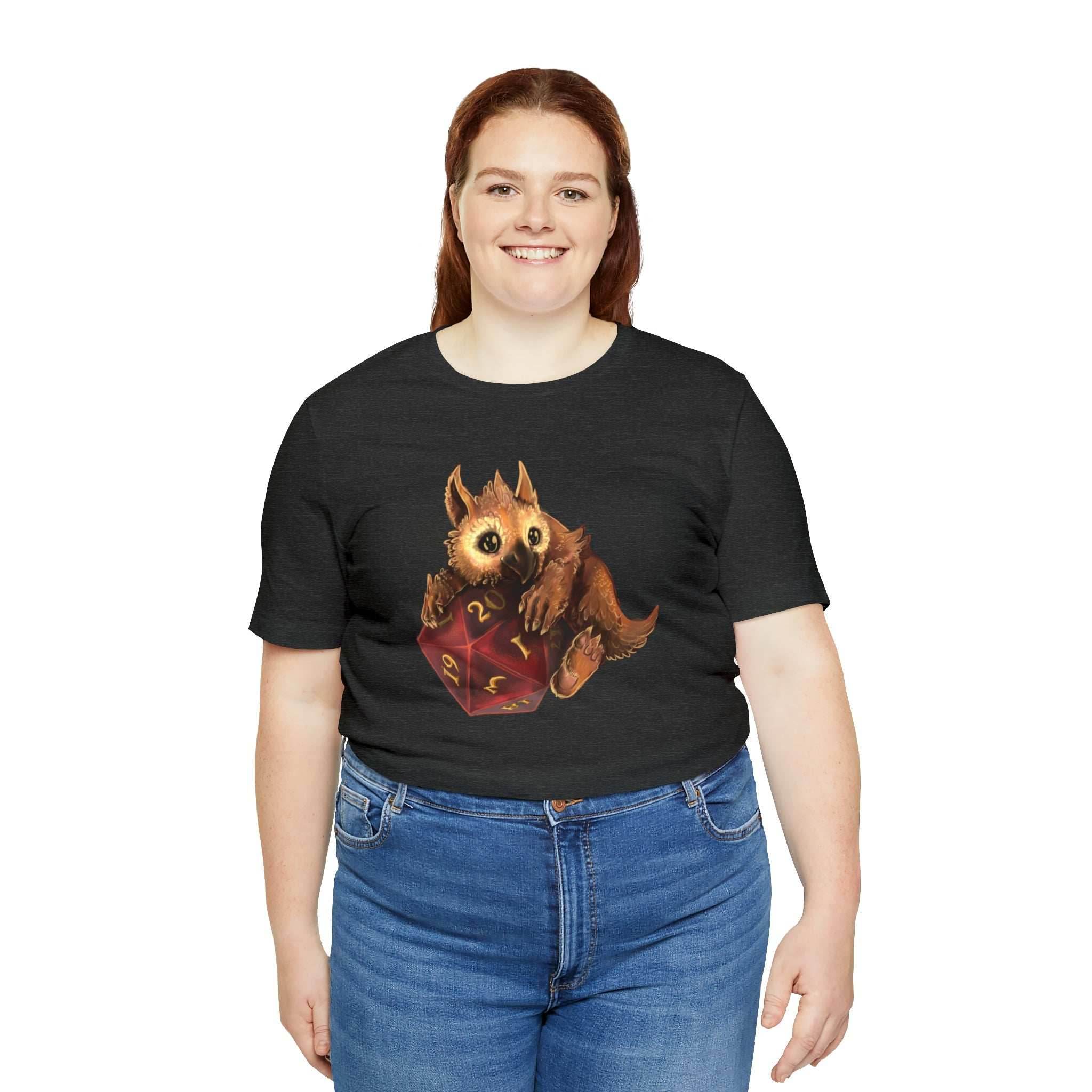 Owliver with High Variance D20 Short Sleeve Tee - Athletic Heather / S