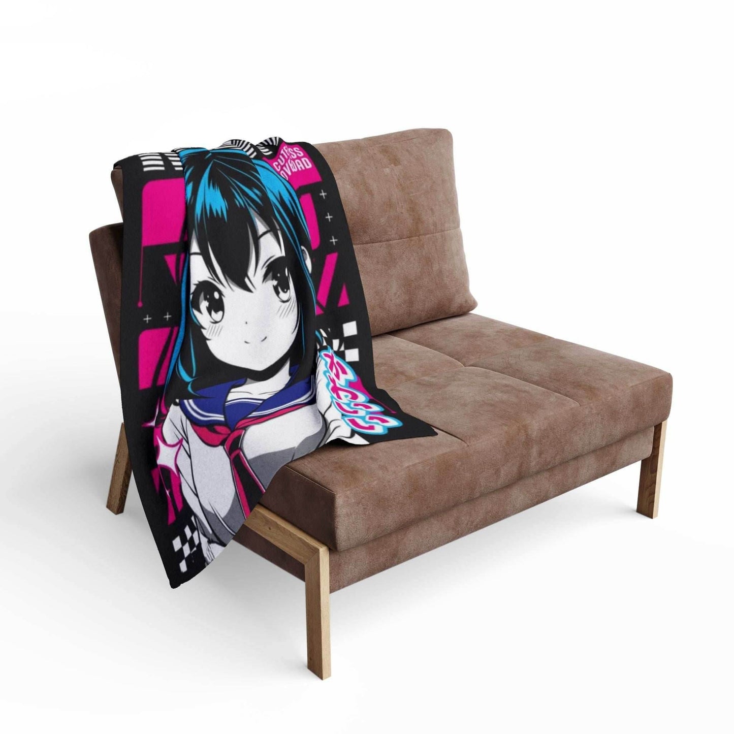 Kawaii Anime Arctic Fleece Blanket, Cozy Throw, Cute Decor, Modern Bedroom, Gift for Fans, Soft Snuggle Blanket - 30'' × 40''