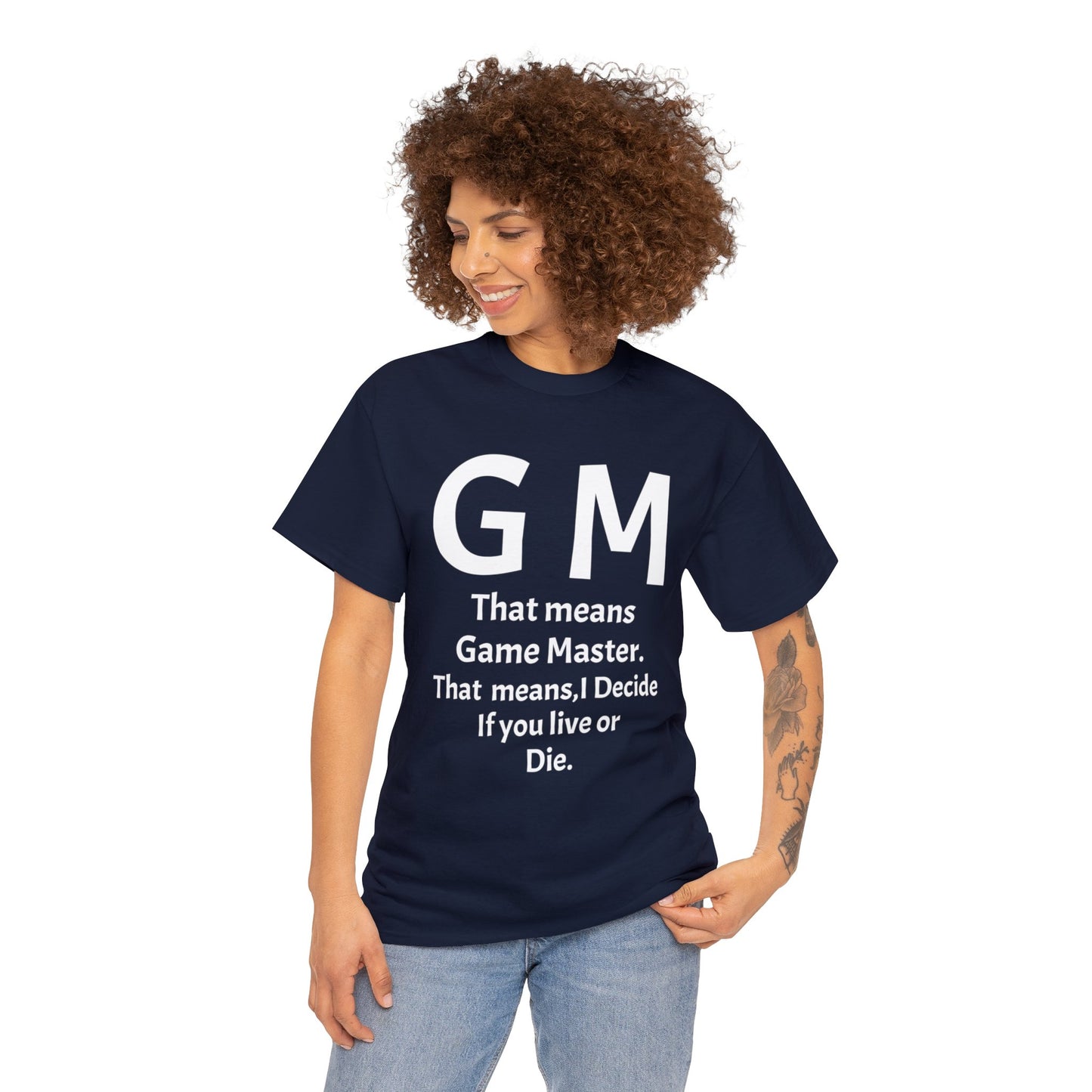 Game Master Means i decide if you live or die Unisex Heavy Cotton Tee-DungeonDice1