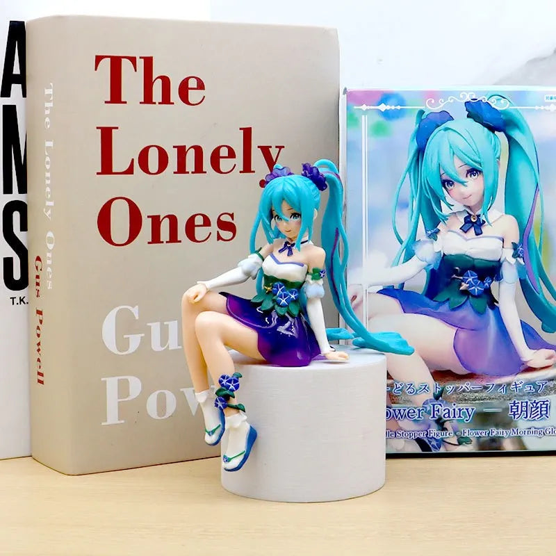 13cm Hatsune Miku Anime Figure Noodle Stopper Flower Fairy Miku Action Figure PVC Collection Model Ornament Toys Birthday Gifts