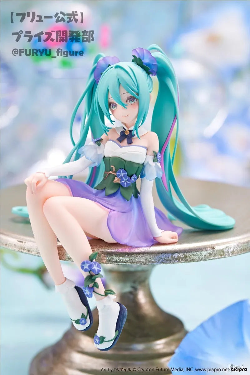 13cm Hatsune Miku Anime Figure Noodle Stopper Flower Fairy Miku Action Figure PVC Collection Model Ornament Toys Birthday Gifts